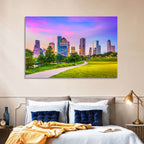 Houston Skyline at Dusk Wall Art