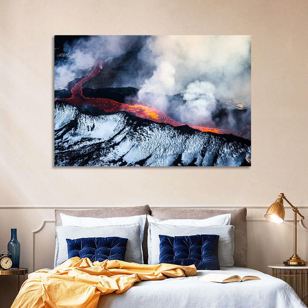 Snow-crusted Lava Flow Wall Art