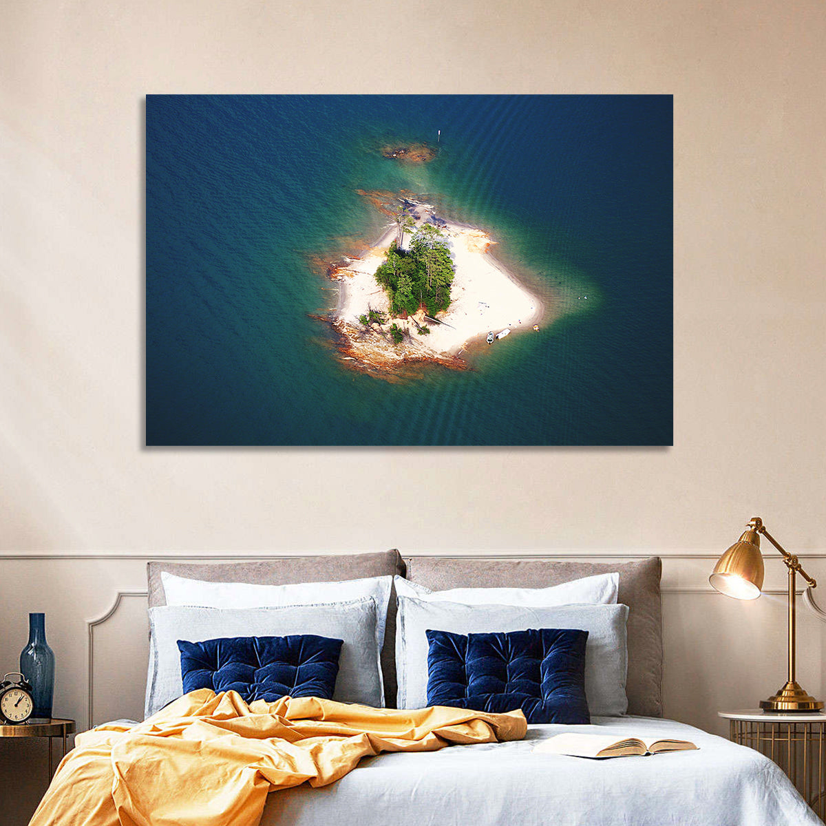 Lake Lanier Island Aerial View Wall Art