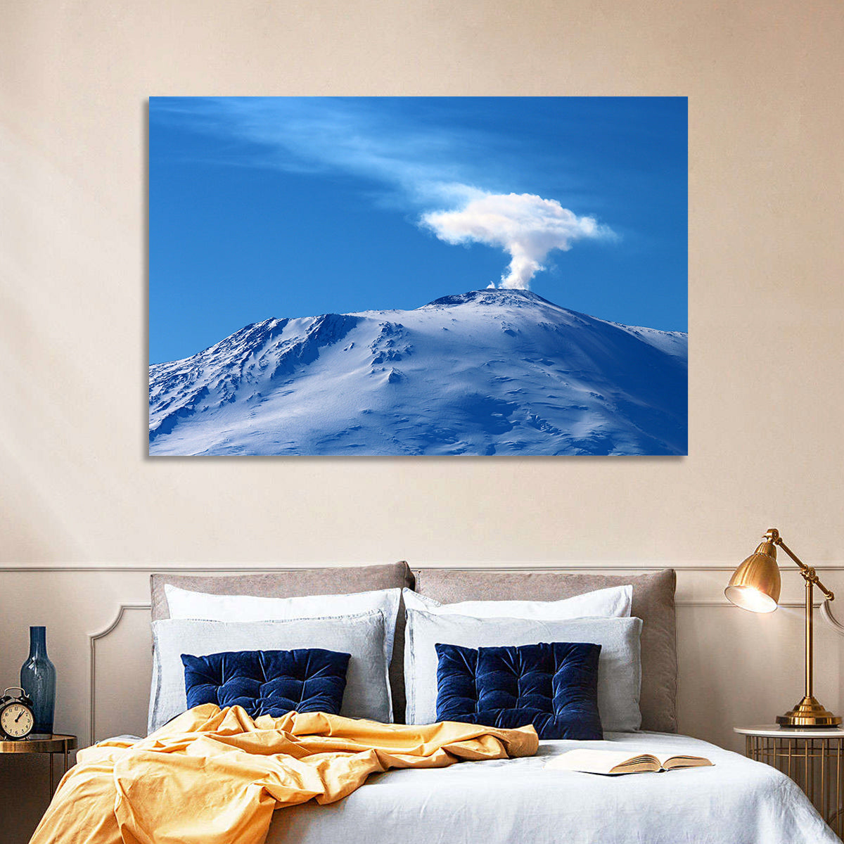 Mount Erebus Summit Wall Art in a room, landscape