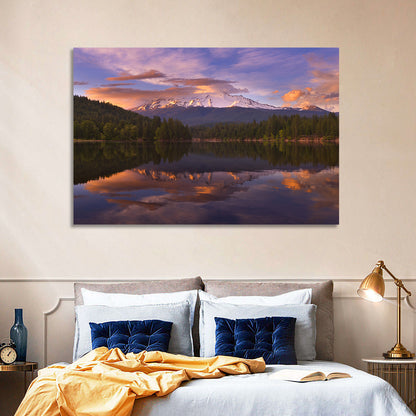 Mt Shasta Over Lake Siskiyou Wall Art