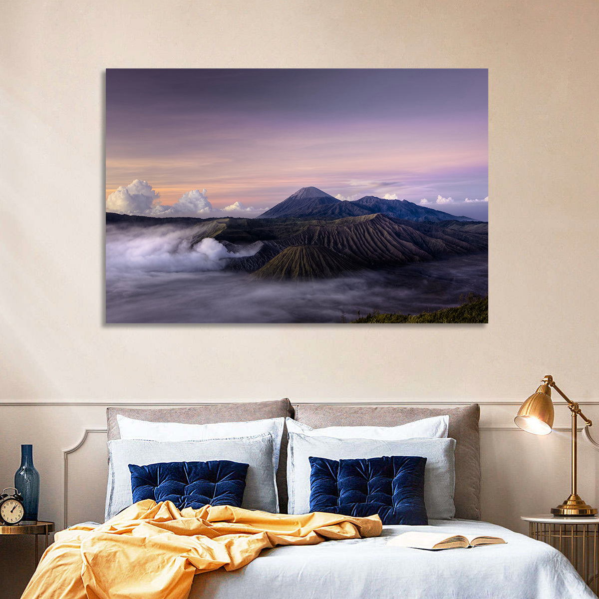 Mount Bromo at Dawn Wall Art in a room, landscape