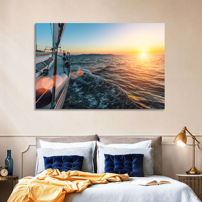 Sunset Sail from Deck Wall Art