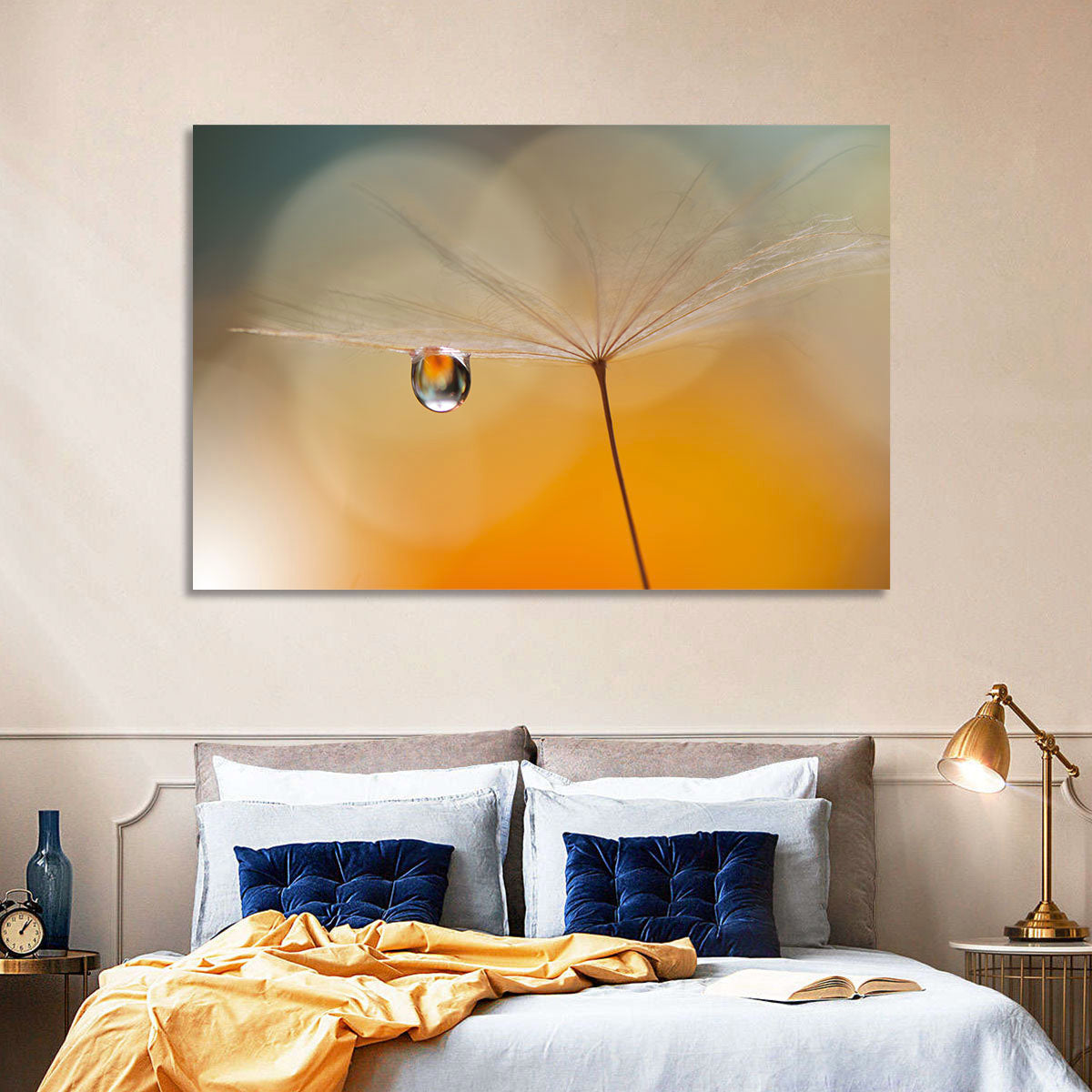 Dandelion Seed with Droplet Wall Art