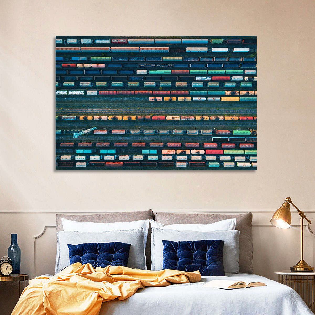 Trains Line Pattern Wall Art