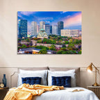 Osaka Castle Skyline at Dusk Wall Art