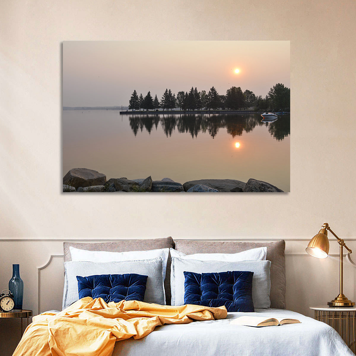 Sylvan Lake Sunset Reflection Wall Art