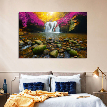 Phu Soi Dao Waterfall at Dusk Wall Art