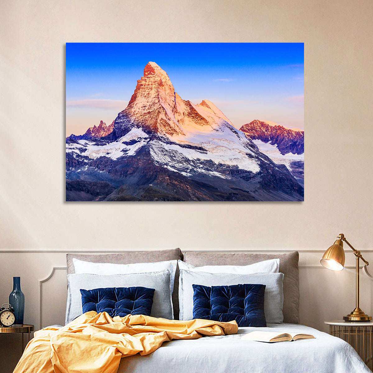 Matterhorn Sunrise Wall Art in a room, landscape