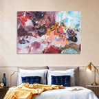 Impasto Color Swirl Abstract Wall Art