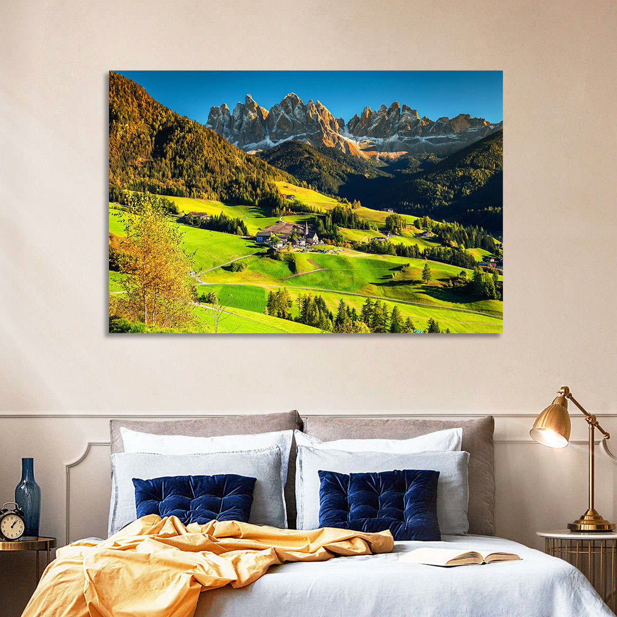 Santa Maddalena, Val Di Funes Wall Art in a room, landscape