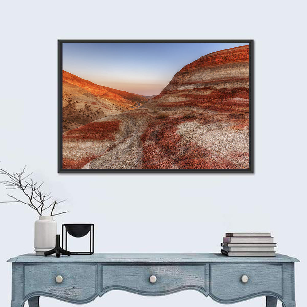 Khizi Candy Cane Mountains Wall Art in a room, landscape