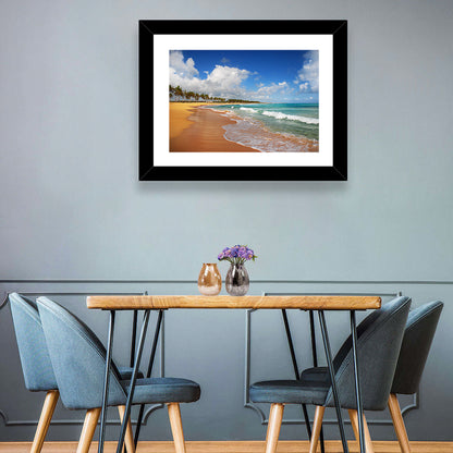 Palm Lined Tropical Coast Wall Art