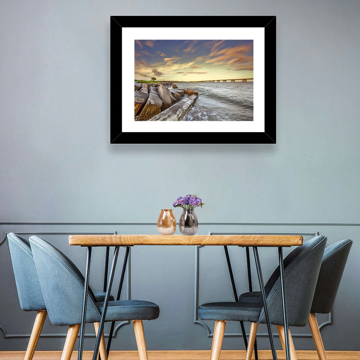 Nassau County Causeway at Sunset Wall Art