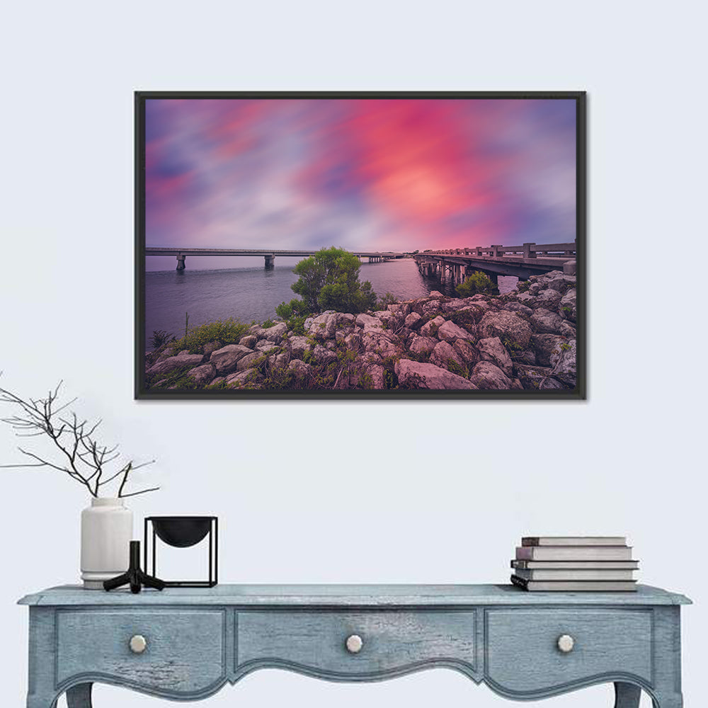 Amelia Island Sunset Bridge Wall Art