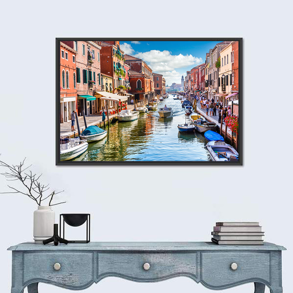 Sunlit Burano Canal, Venice Wall Art