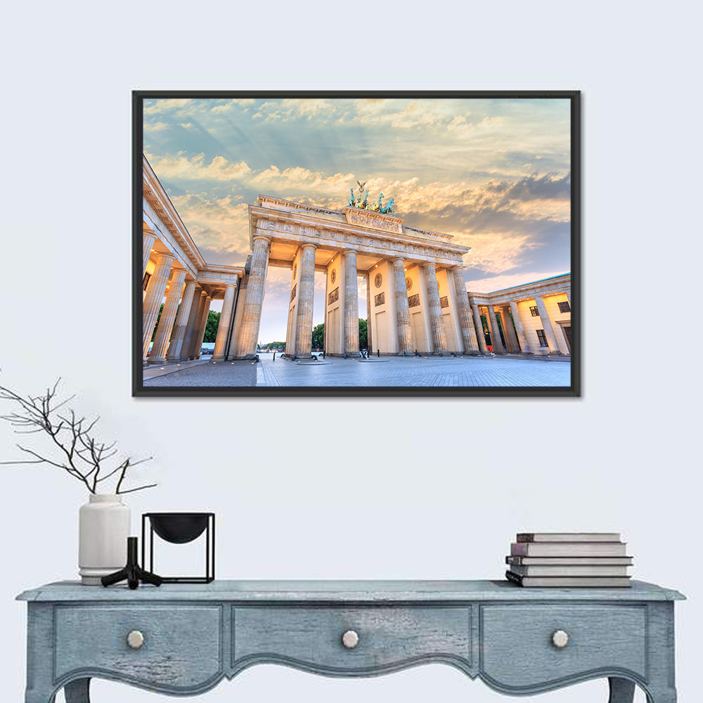 Brandenburg Gate at Sunset Wall Art in a room, landscape