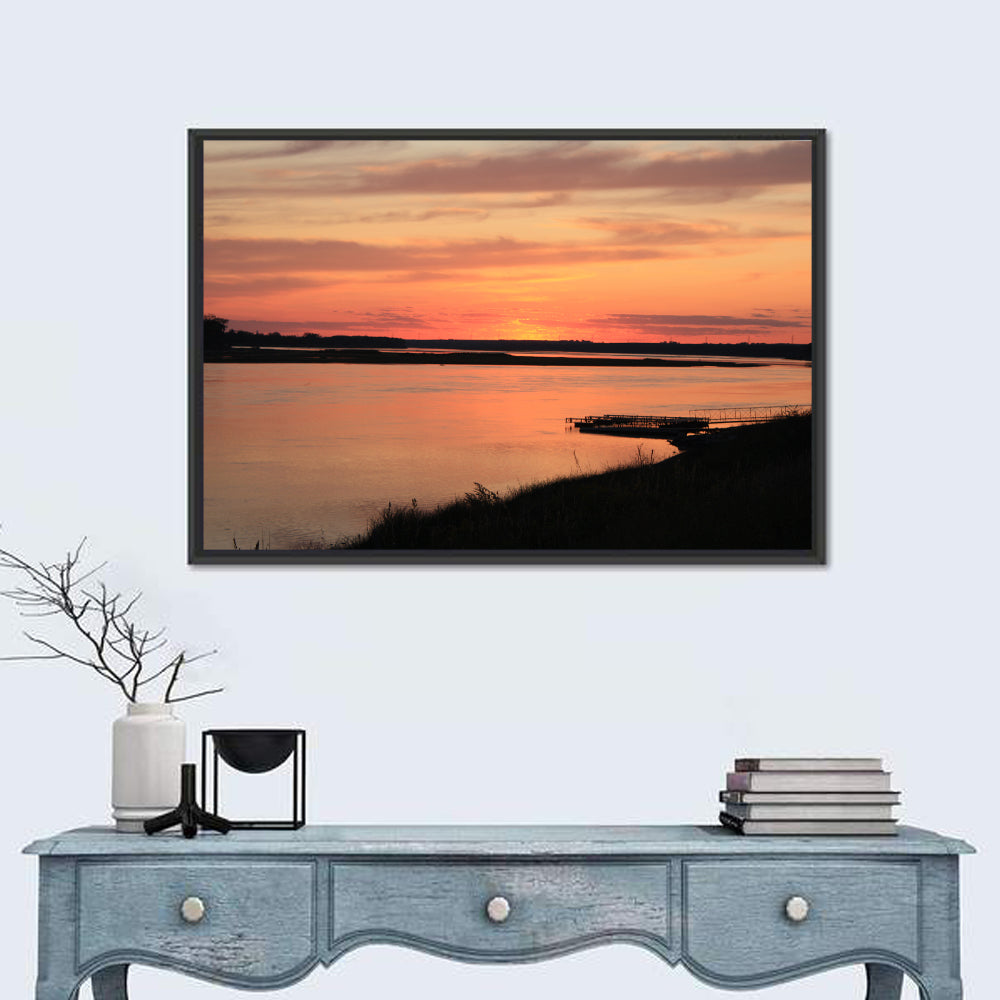 Missouri River Sunset at Dusk Wall Art