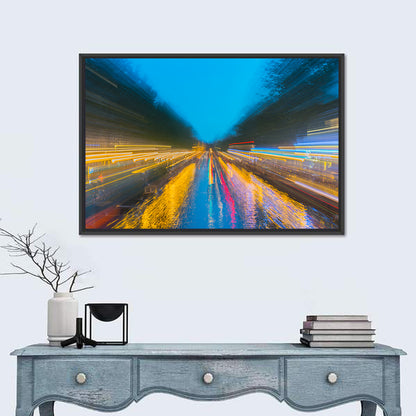 Canal Reflections at Night Wall Art