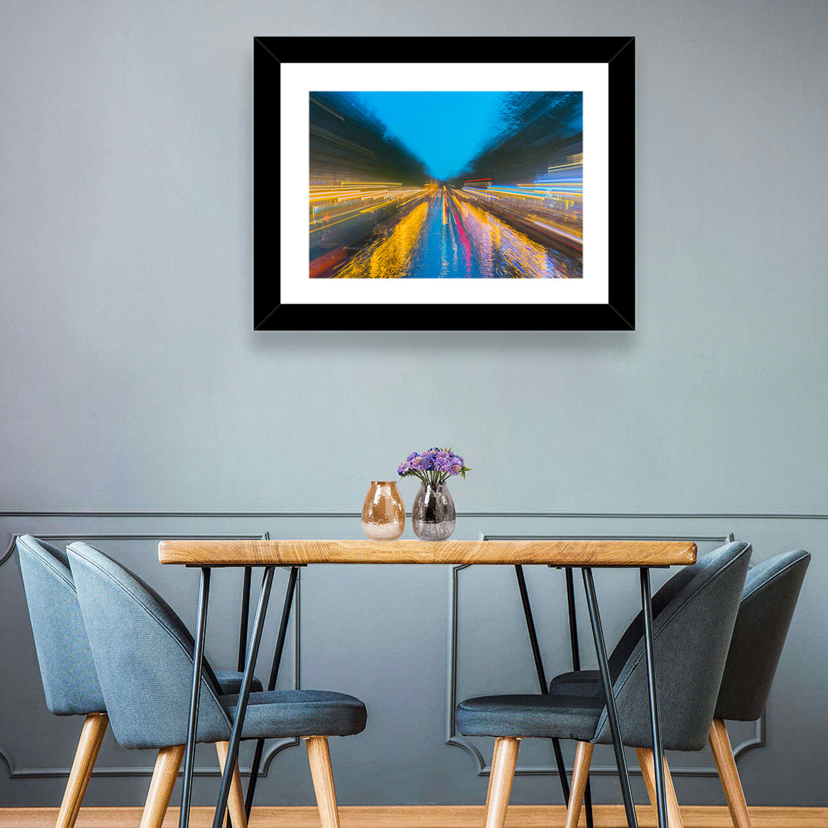 Canal Reflections at Night Wall Art