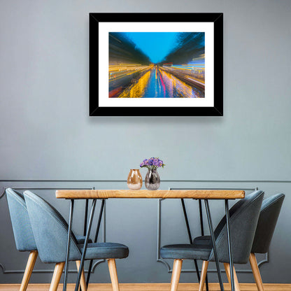 Canal Reflections at Night Wall Art