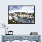 Limmat River at Fraumünster, Zurich Wall Art