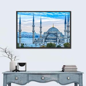 Cloudy Blue Mosque Wall Art
