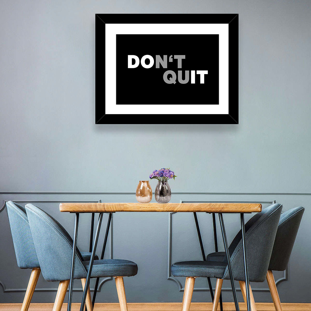 Don't Quit Minimalist Typography Wall Art