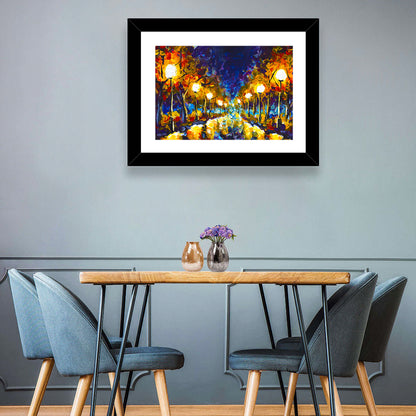 Autumn Evening Park Path Wall Art