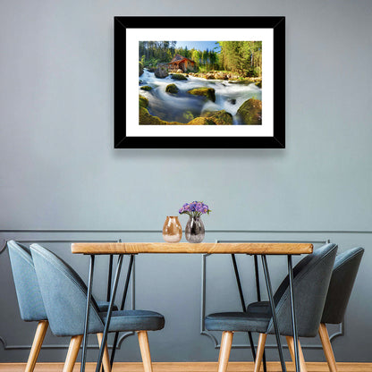 Salzburg Stream with Watermill Wall Art