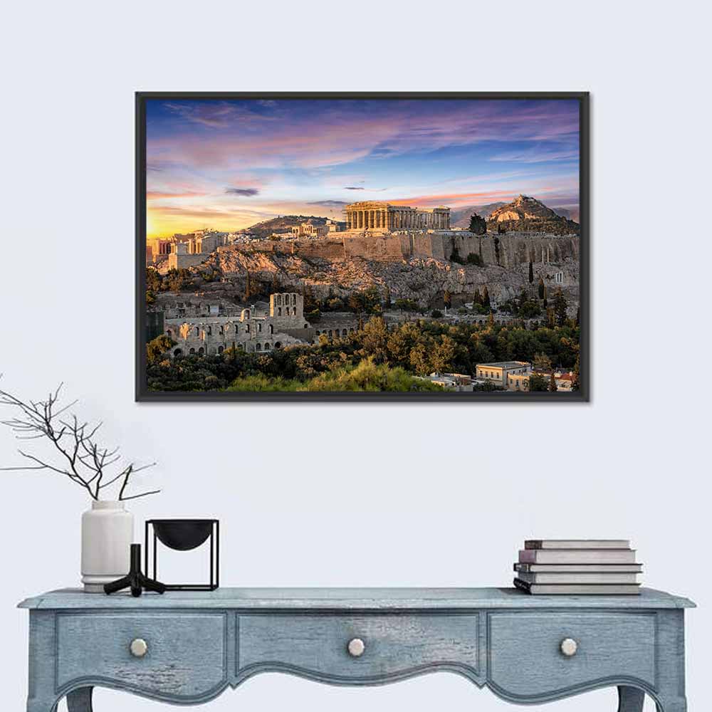 Parthenon at Sunset Wall Art