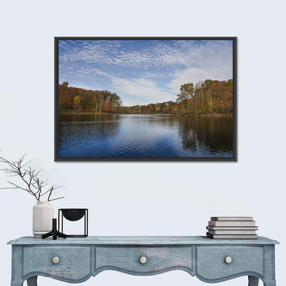 Seneca Lake Autumn Reflection Wall Art