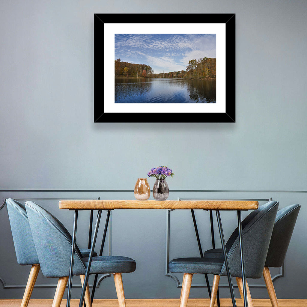 Seneca Lake Autumn Reflection Wall Art