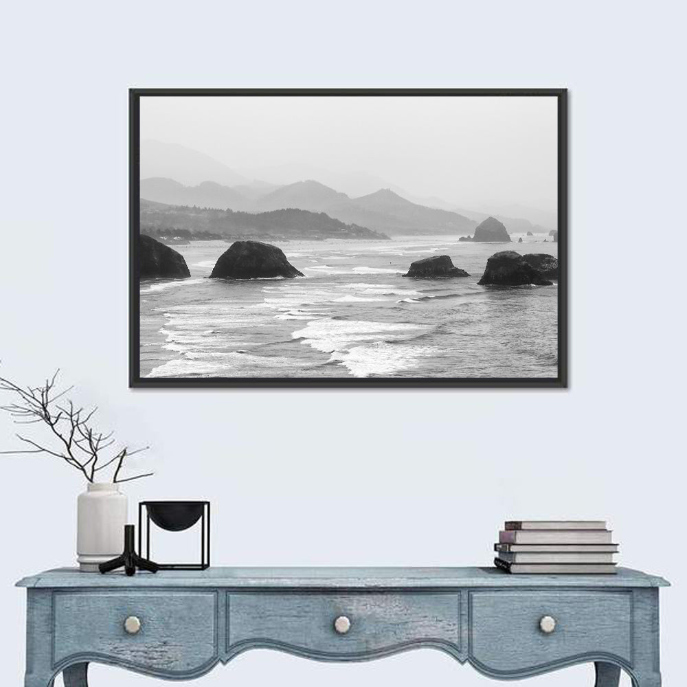 Haystack Rock, Cannon Beach Wall Art in a room, landscape