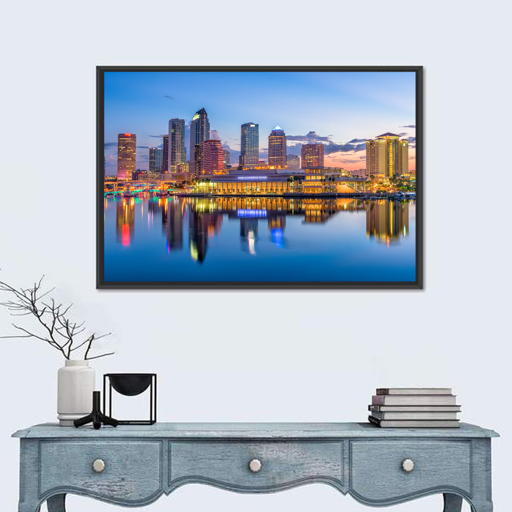 Tampa Twilight Skyline Wall Art