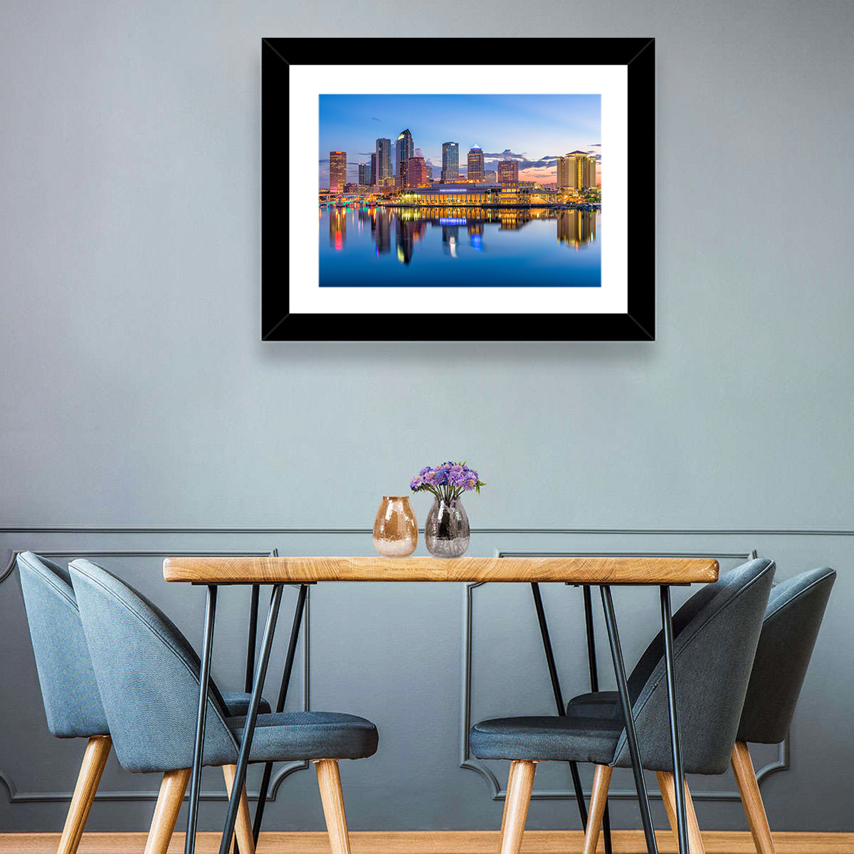 Tampa Twilight Skyline Wall Art