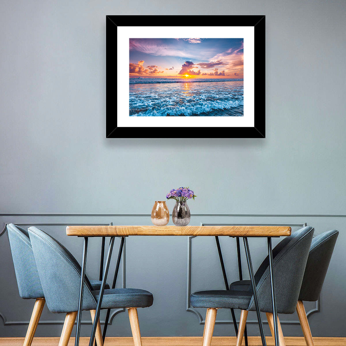 Sunburst Ocean Wave Wall Art