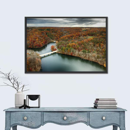 Seneca Lake Aerial View Wall Art