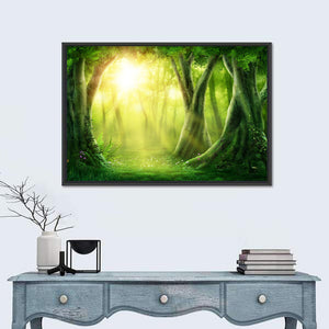 Forest Golden Sunrise Wall Art