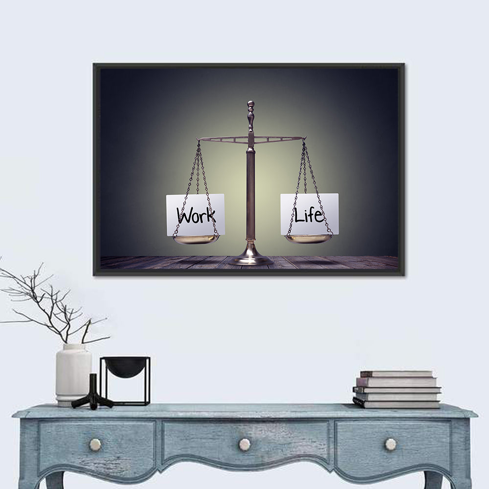 Metallic Scale: Work and Life Wall Art