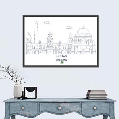 Multan Skyline with Shah Rukn-e-alam Wall Art
