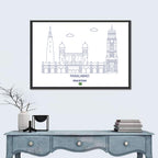 Faisalabad Clock Tower Skyline Wall Art