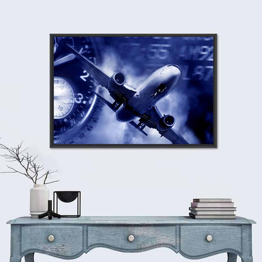 Jet Over Watch Face Wall Art
