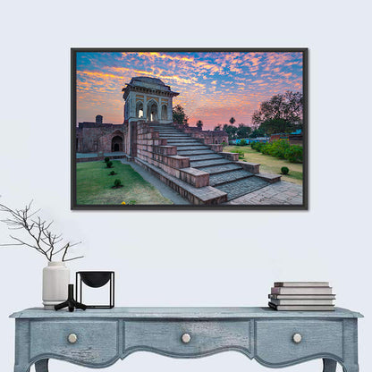Jahaz Mahal Staircase at Sunset Wall Art