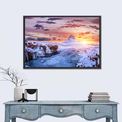 Kirkjufell Mountain Sunset Wall Art