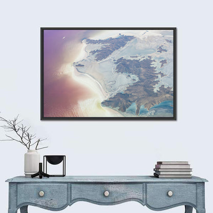 Urmia Lake Aerial View Wall Art