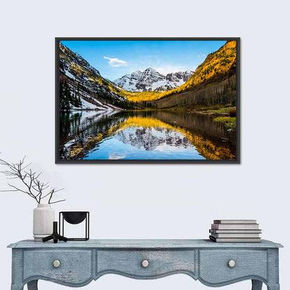Maroon Bells Sunrise Reflection Wall Art