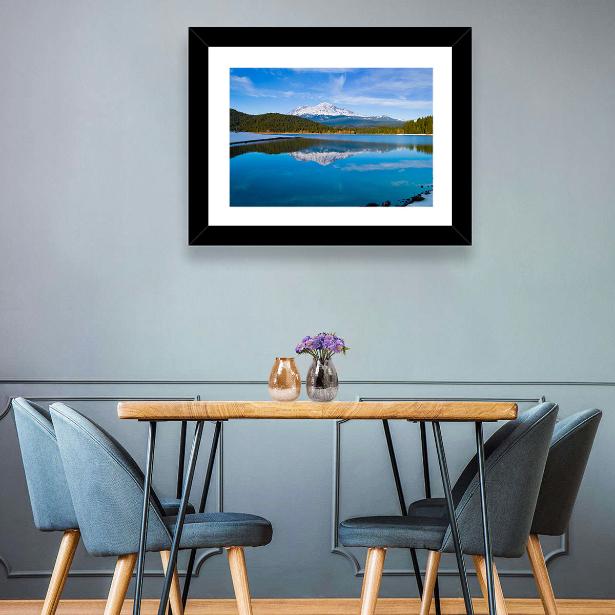 California Mountain Lake Reflection Wall Art