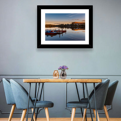 Dutzendteich Lake at Golden Hour Wall Art