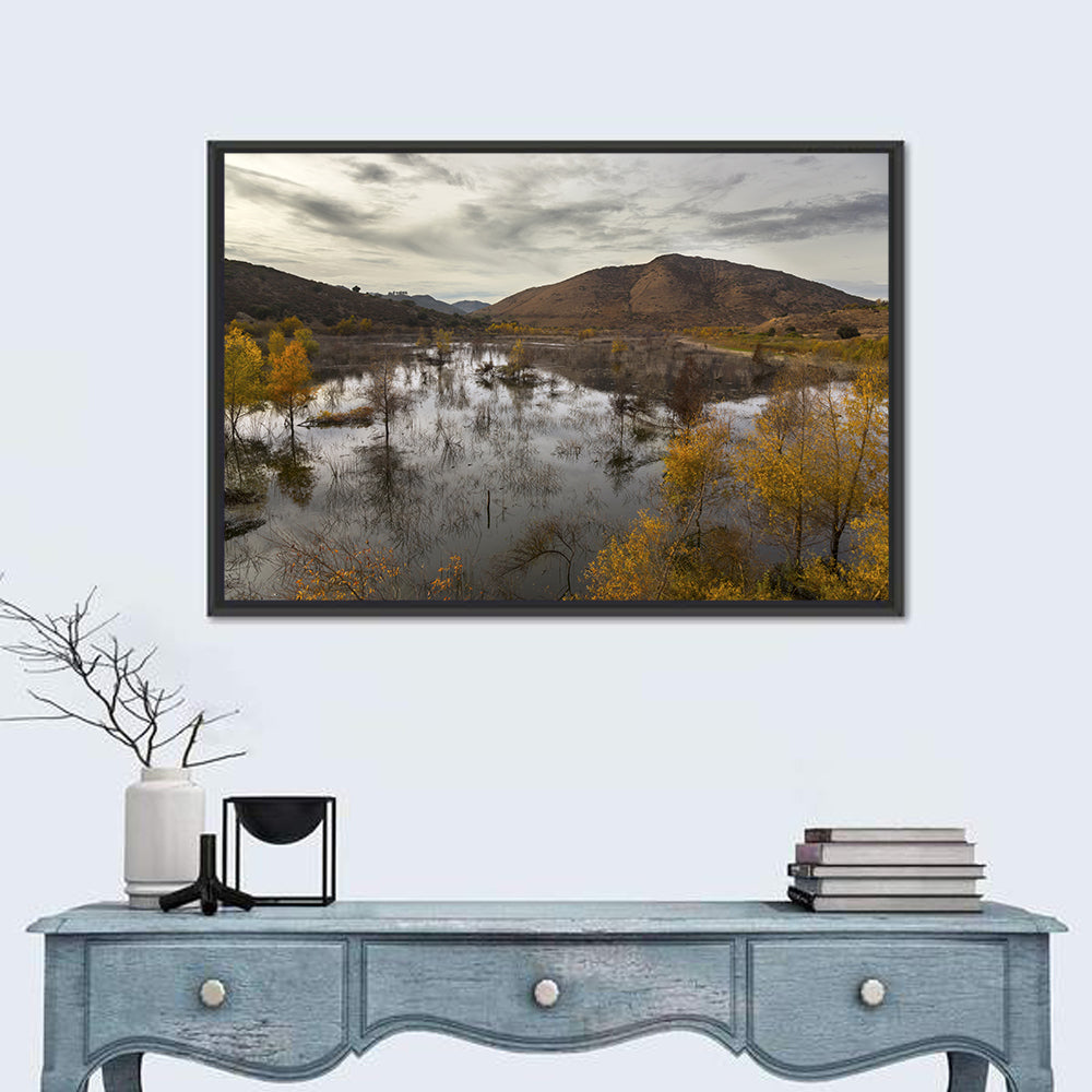 Lake Hodges Autumn Reflection Wall Art